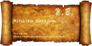 Mihálka Bettina névjegykártya